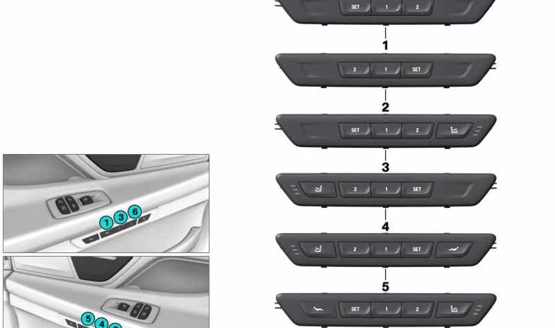 Unidad operación funciones asiento izquierdo OEM 61316826737 para BMW Serie 7 G11, G12 (2015-2019). Original BMW.