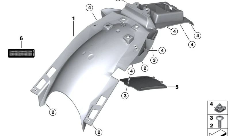Clip C tuerca autofijadora M5 OEM 46637694548 para motos BMW R 1200 GS, R 1250 GS, F 800 GS, R 18, S 1000 RR, F 900 XR, C Evolution… y más. Original BMW Motorrad.
