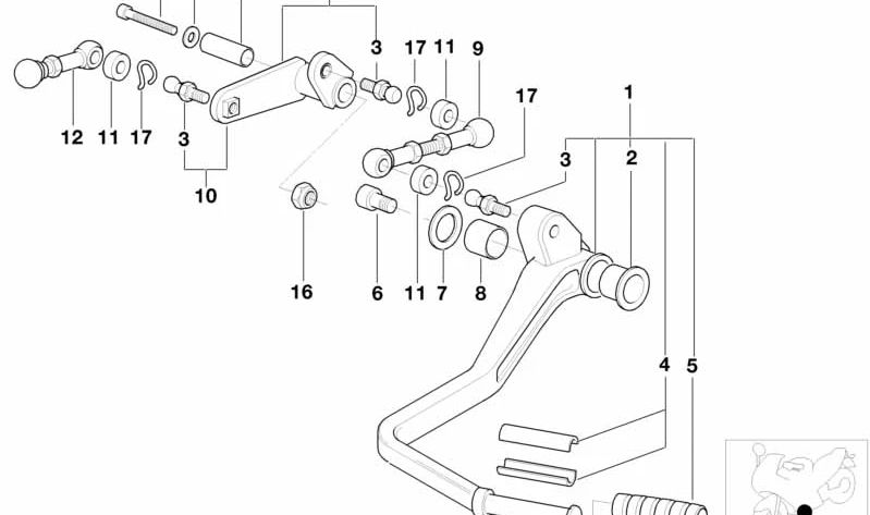 Casquillo de cojinete OEM 23412331259 para motos BMW K1200LT, K1200RS (K589). Original BMW Motorrad.