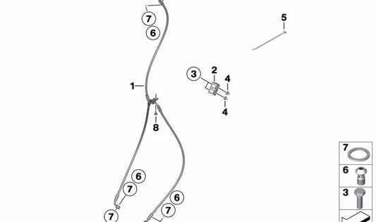 Tuerca sombrerete M5 OEM 34327698439 para BMW Motorrad HP2 Enduro, HP2 Megamoto. Original BMW Motorrad.