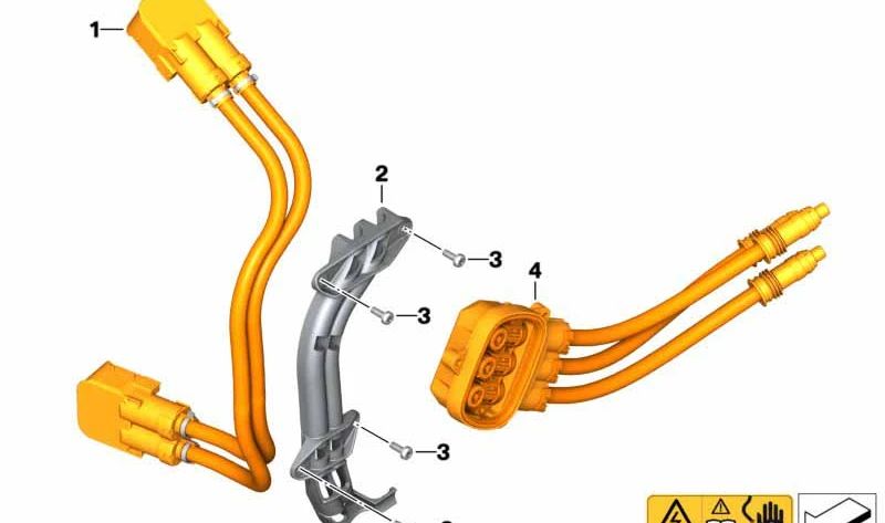 Mazo de cables intermedio OEM 61278525505 para motos BMW C Evolution (K17) 2013–2020. Original BMW Motorrad.