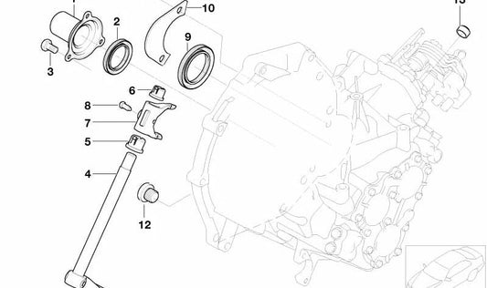 Horquilla de desembrague OEM 23117556566 para MINI R50, R52, R53. Original MINI.