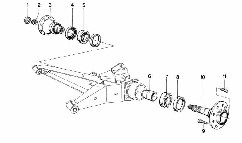 Bullone a neonato per BMW E12 (OEM 33413604178). BMW originale