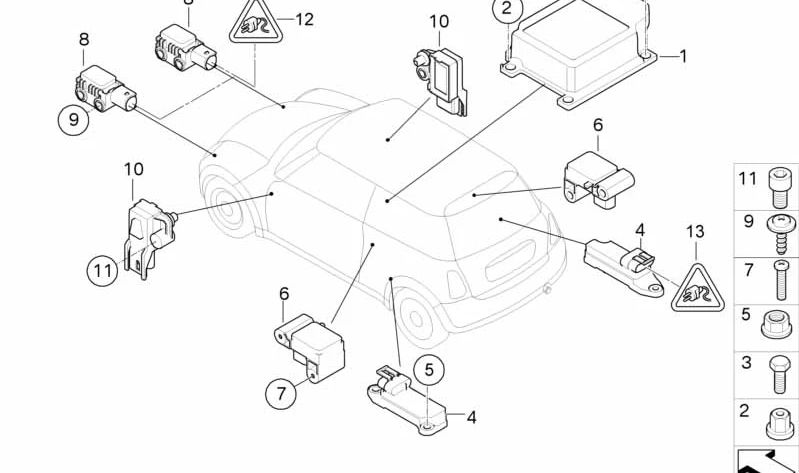 Caja de enchufe OEM 61136939904 para MINI R50, R53. Original MINI.
