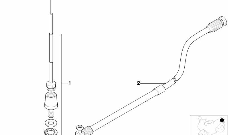 Antena de radio OEM 65212317041 para motos BMW R1200RT, R1150RT, R1100RT, R850RT, R1100R, R850R, Rockster… y más. Original BMW Motorrad.