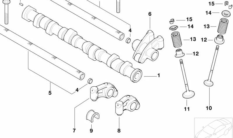 Válvula de admisión OEM 11347513019 para MINI R50, R52, R53. Compatible con motores W10 en versiones One y Cooper (2001–2008). Original MINI.