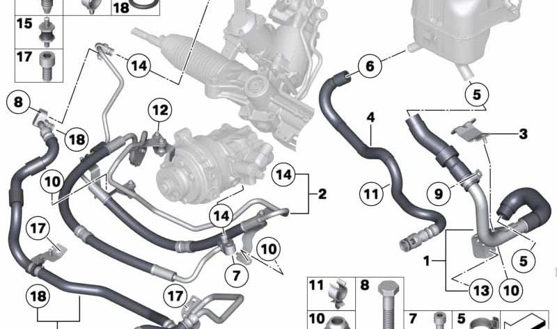 Expansionsrohr für BMW F01, F02 (OEM 32416796360). Original BMW