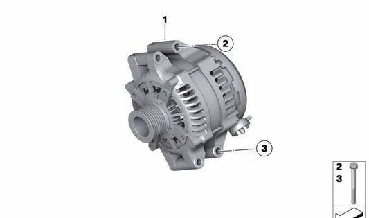 Alternador 170A OEM 12317638337 para BMW F20, F21, F22, F23, F30, F31, F32, F33, F34, F36. Compatible con versiones M135i y similares. Repuesto original BMW.