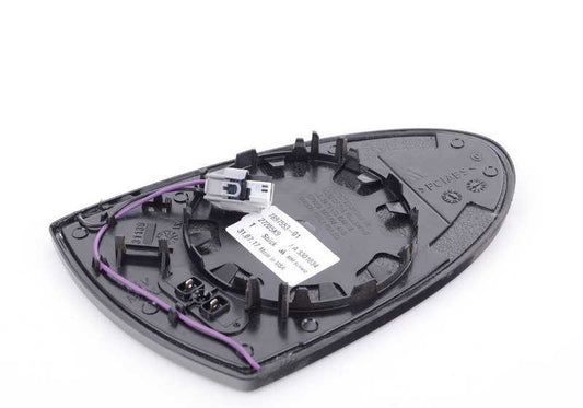 Cristal retrovisor izquierdo calefactable gran angular OEM 51167897553 para BMW E60 M5, E61 M5, E63 M6. Compatible con modelos S85. Original BMW.