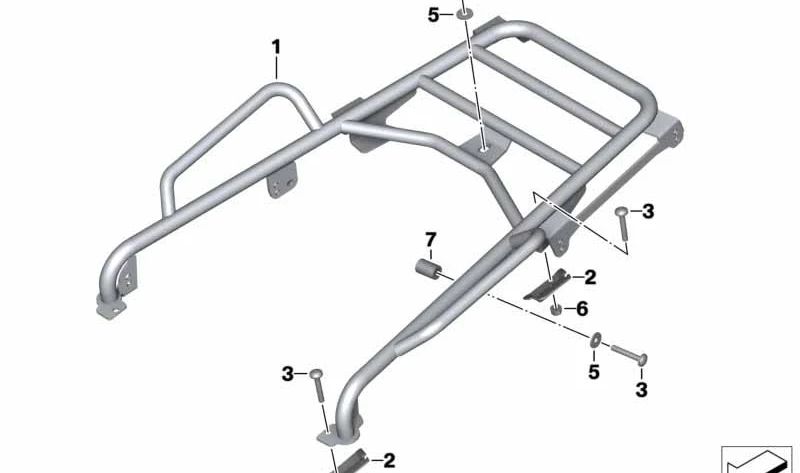 Casquillo OEM 46547698970 para motos BMW R1200GS, R1200GS Adventure. Original BMW Motorrad.