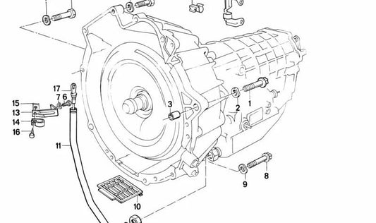 Oil filling (Öleinfüllrohr) OEM 24111216453 for BMW E30 {316i, 318i} with M40 motor and automatic change. Compatible models: E30 (316i, 318i) AB21, AB22, AC21, AC22, AF61, AF62, AG81, AG82, AJ61, AJ62. Original BMW.