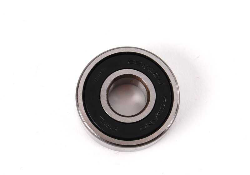 Rodamiento de bolas acanalado para BMW Serie 3 E21, E30, E36, Serie 5 E12, E28, E34, Serie 6 E24, Serie 7 E23, E32, Serie 8 E31 (OEM 12311739203). Original BMW.