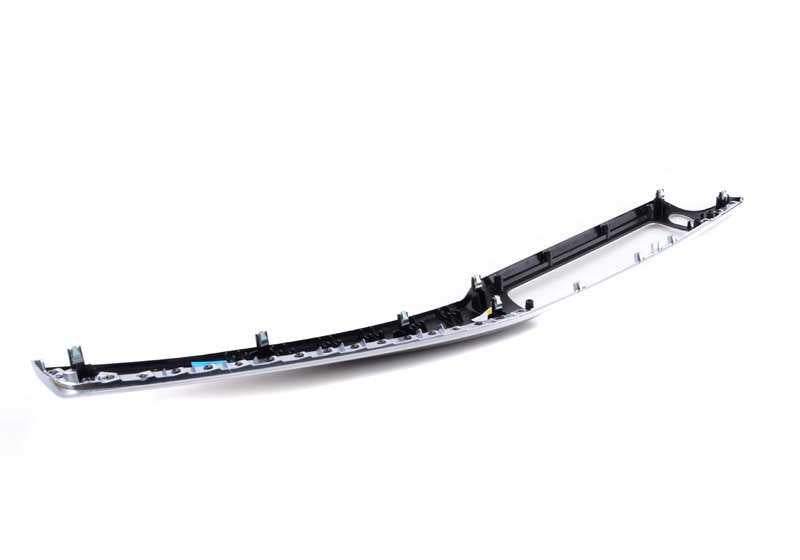 Embellecedor salpicadero derecho aluminio perlado OEM 51458051335 para BMW F10. Pieza original BMW.