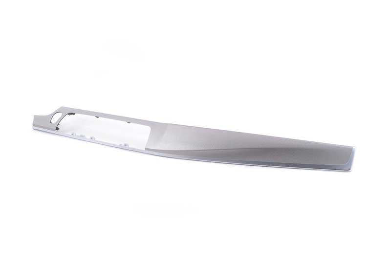 Embellecedor salpicadero derecho aluminio perlado OEM 51458051335 para BMW F10. Pieza original BMW.
