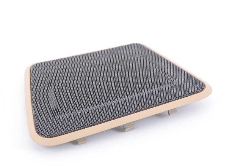 Tapa embellecedora altavoz puerta izquierda color beige OEM 51467314781 para BMW F30, F30N, F35, F35N, F80, F80N. Original BMW.