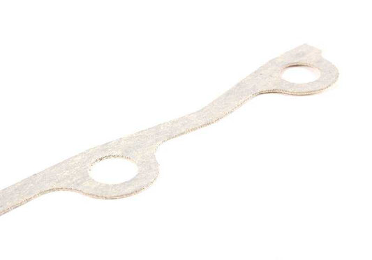 Junta izquierda sin amianto OEM 11141312616 para BMW E30 {320i, 320is, M3} modelos S14. Original BMW.