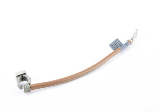 Negative battery cable OEM 61123412336 for BMW X3 {E83}. Compatible with X3 1.8D models, 2.0d {PE71, PE72, PB11, PB12, PD11, PD12, PE11, PE12, PE18, PE25}. Original BMW.