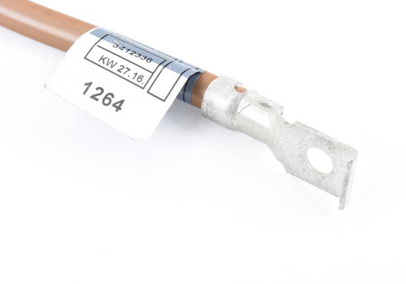Cable negativo de batería OEM 61123412336 para BMW X3 {E83}. Compatible con modelos X3 1.8d, 2.0d {PE71, PE72, PB11, PB12, PD11, PD12, PE11, PE12, PE18, PE25}. Original BMW.