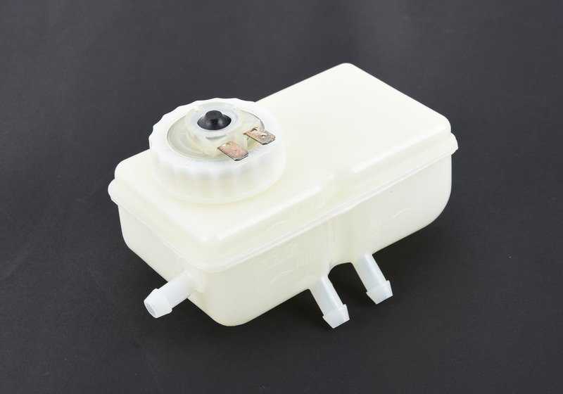 Depósito de líquido de frenos OEM 34321114907 para BMW E12, E24, E26. Compatible con todos los modelos indicados. Recambio original BMW.