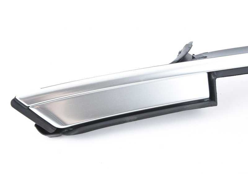 Embelezas laterais OEM de vidro traseiro esquerdo 51377119097 para BMW E93, E93N. Acabamento de alumínio fosco. BMW original.