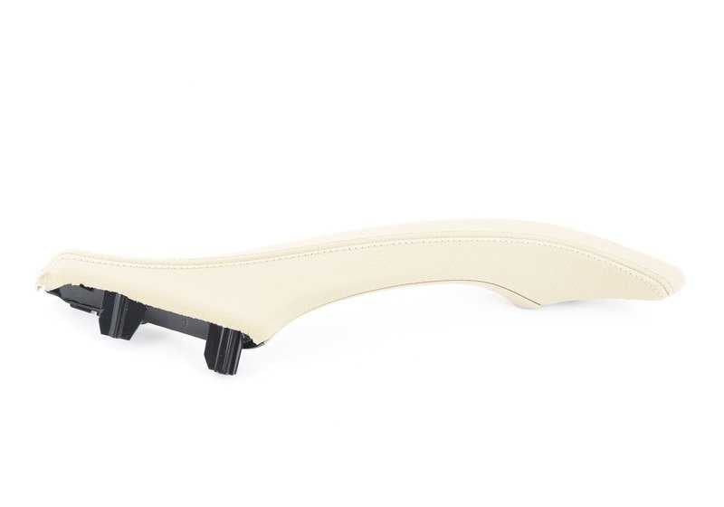 Maneta interior puerta izquierda OEM 51417225849 para BMW F10, F10N, F11, F11N, F18, F18N. Color beige veneto. Original BMW.