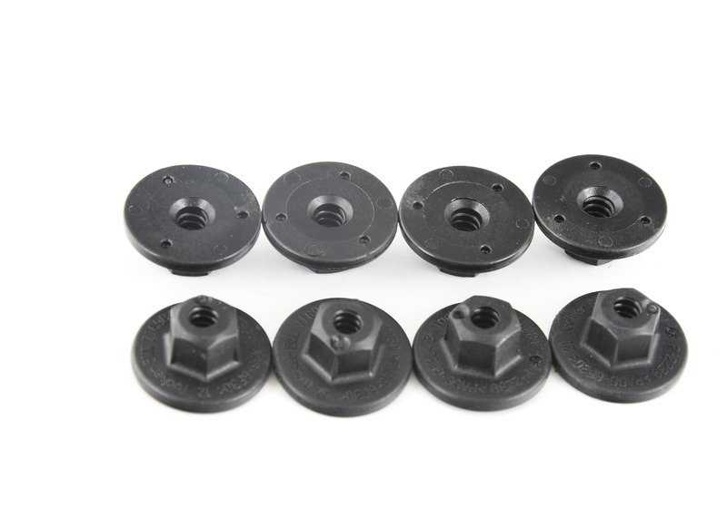 Kit fijaciones parachoques trasero OEM 51122410022 para BMW E90, E92, E93 (solo versiones M3). Original BMW.