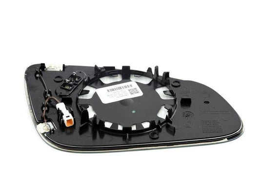 Flat Left Heated Mirror Glass for BMW 2 Series F87, F87N, 3 Series F30, F31, F80, 4 Series F32, F33, F82 (OEM 51168059569). Original BMW