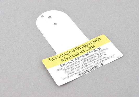 Etiqueta de advertencia Airbag OEM 71216949923 para BMW E81, E82, E87, E88, F20, F21, F22, F23, F44, F87, E36, E46, E90, E91, E92, E93, F30, F31, F34, F80, G20, G80, F32, F33, F36, F82, F83, G22, G23, G26, G82, G83, E39, E60, E61, F07, F10, F11, F18,