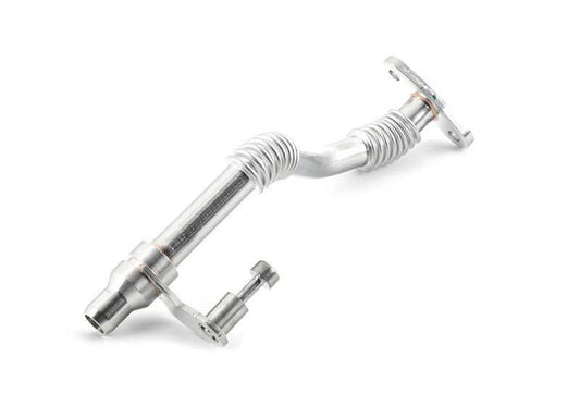 Tubo de retorno de aceite del turbo OEM 11427844987 para BMW F10, G30, F06, F06N, F12, F12N, F13, F13N, G11, G12, E70, F85, G05, E71, F86, G07. Original BMW.