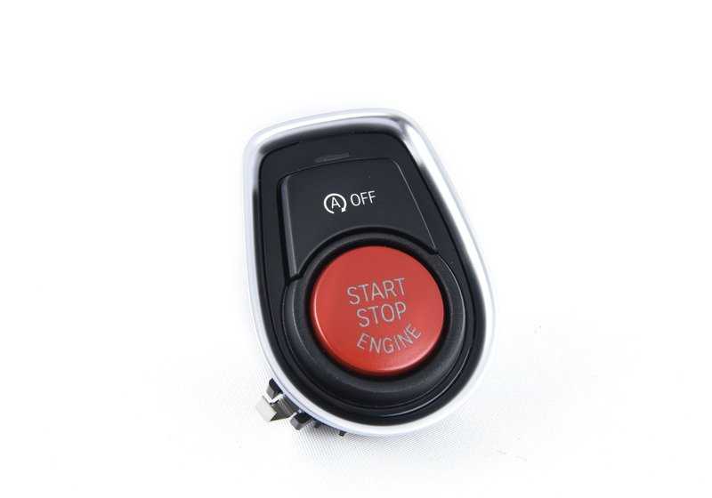 Botón Start/Stop rojo OEM 61318076620 para BMW F20, F21, F22, F87, F30, F31, F34, F80, F32, F33, F36, F82, F83. Sustituye el botón de encendido. Original BMW.