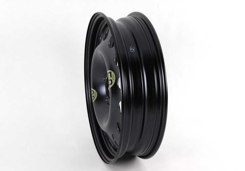 Rueda de repuesto de emergencia (Notrad) de acero OEM 36116758778 para BMW E60, E61, E83. Apta como rueda temporal. Original BMW y MINI.