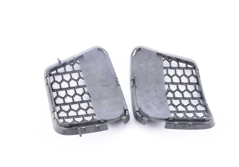 Juego rejillas delanteras parciales OEM 51117845542 para BMW X1 E84 (modelos sDrive16d, sDrive16i, sDrive18d). Compatible con versiones con paquete M. Original BMW.