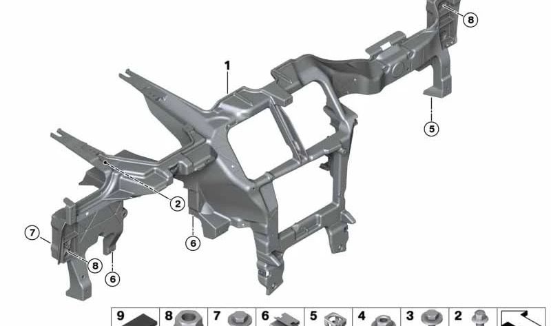 Clip de sujeción OEM 07149156825 para BMW E93, F15, F85, F16, F86. Pieza original BMW.
