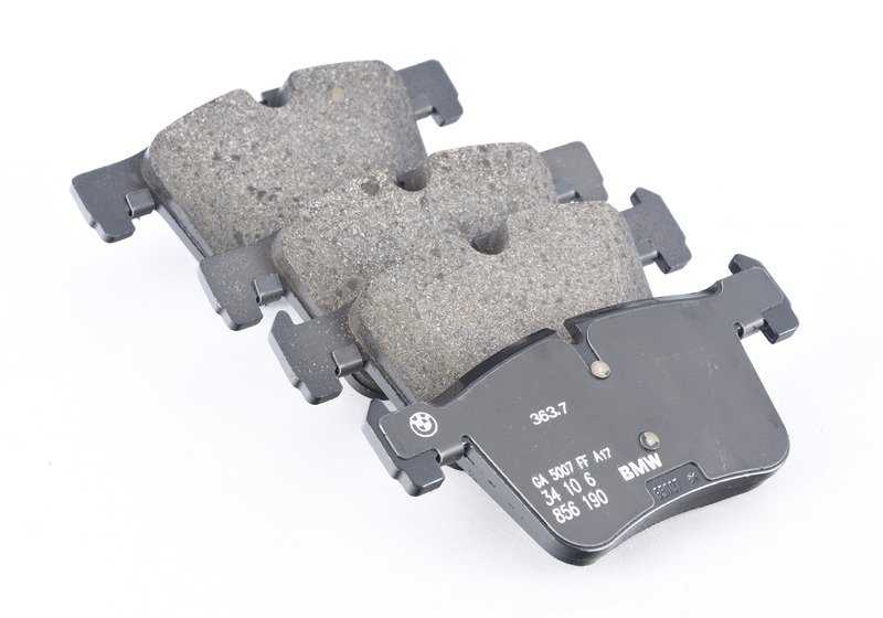 Juego de pastillas de freno con sensor OEM 34112456867 para BMW F25, F26. Original BMW.