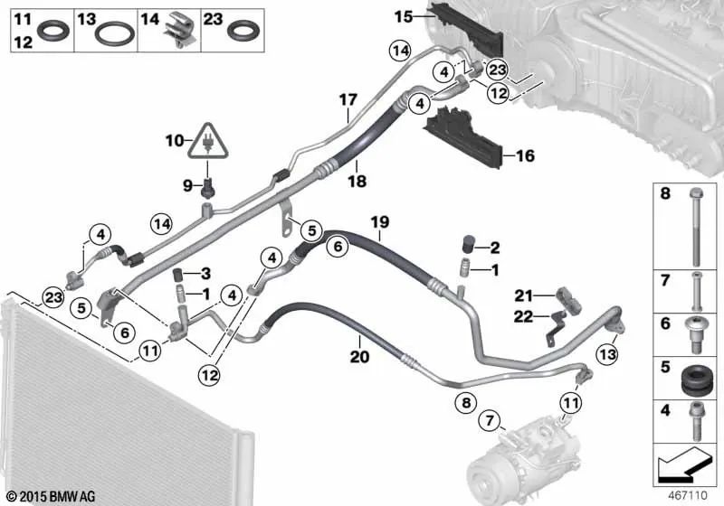 Suporte OEM 64539227165 para BMW F07, F10, F11 e muito mais. BMW genuíno.