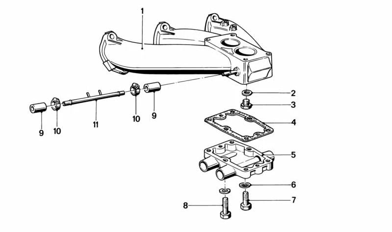 Board sans amiante pour la série BMW 5 E12 (OEM 11619065674). BMW d'origine