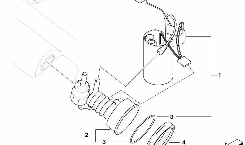 Kit reparación bomba de combustible y medidor nivel OEM 16117198099 para BMW Z4 E85, E86. Original BMW.