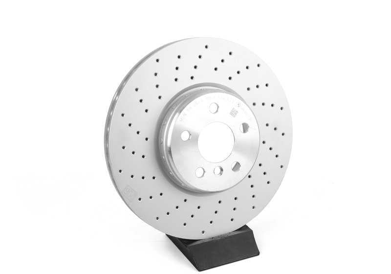 Disco de freno ventilado y perforado OEM 34116858623 para BMW I12 (i8 Coupé), I15 (i8 Roadster). Original BMW