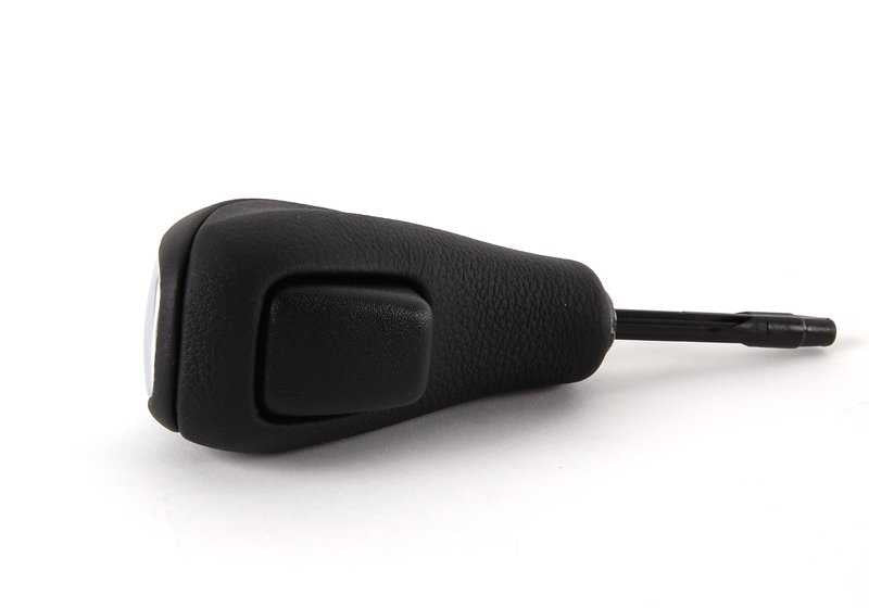 Pomo de cambio automático en piel y cromo OEM 25167570652 para BMW E81, E82, E87, E87N, E88, E90, E90N, E91, E91N, E84, E89. Original BMW.