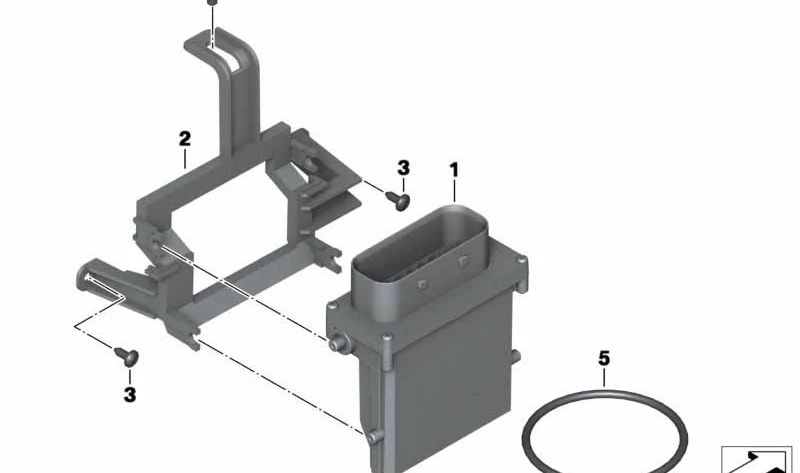Soporte módulo ESA OEM 61317727932 para BMW Motorrad K1600GT, K1600GTL, C600 Sport, C650GT. Pieza original BMW Motorrad.