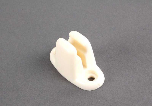 Soporte de visera solar color marfil OEM 51161870863 para BMW E21 y E12. Compatible con varias versiones de visera. Repuesto original BMW.