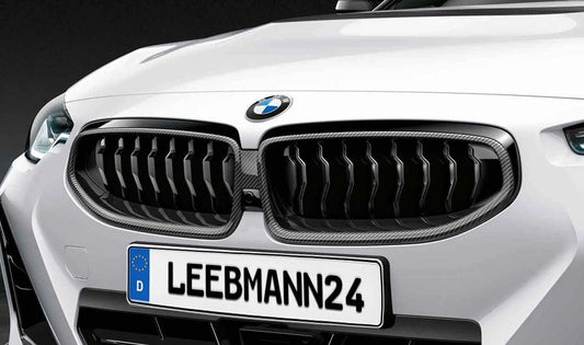 OEM 51719627307 Carbon Front Grid for BMW 2 G42 Series. Sports and original aesthetic improvement with perfect adjustment. Original BMW piece.