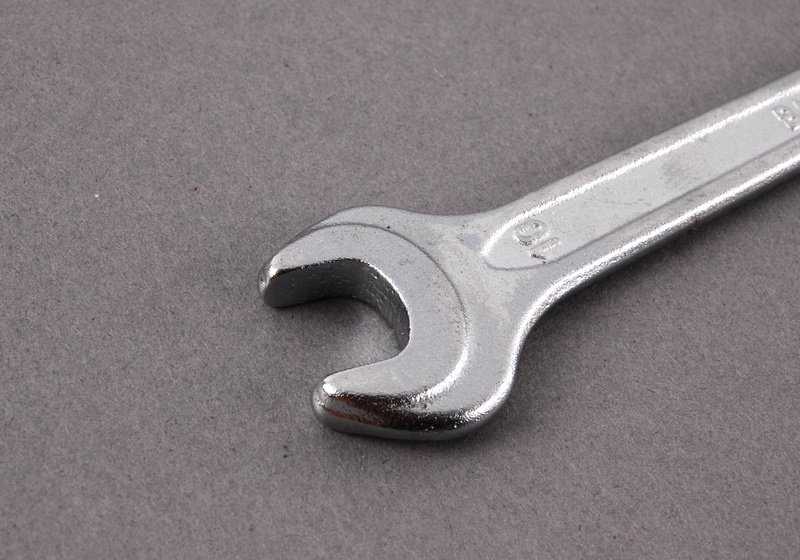 Llave fija doble 8x10 OEM 71111112893 para BMW E21, E30, E36, E46, E90, E12, E28, E34, E39, E60, E63, E64, E23, E32, E65, E83, E53, Z1, Z3. Herramienta original BMW.