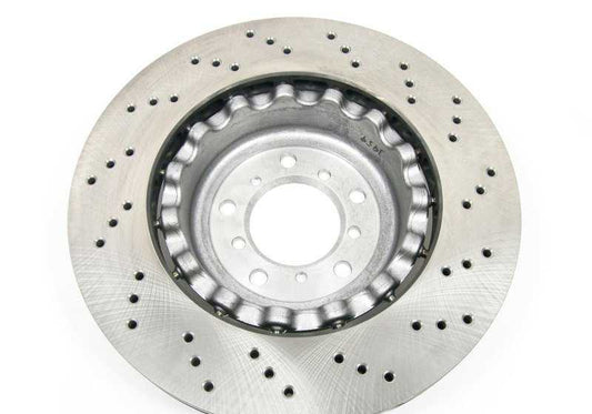 Linke vordere Bremsscheibe OEM 34112283385 für BMW E82, E90, E90N, E92, E92N, E93, E93N. Original BMW.