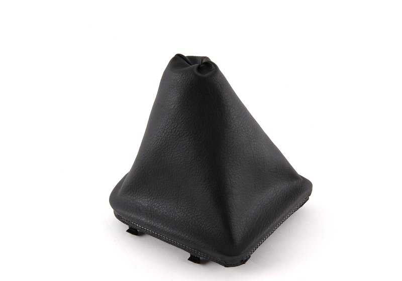 Recubrimiento de palanca de mando cuero negro OEM 25111434098 para BMW Serie 3 E46 (1998-2006). Original BMW.
