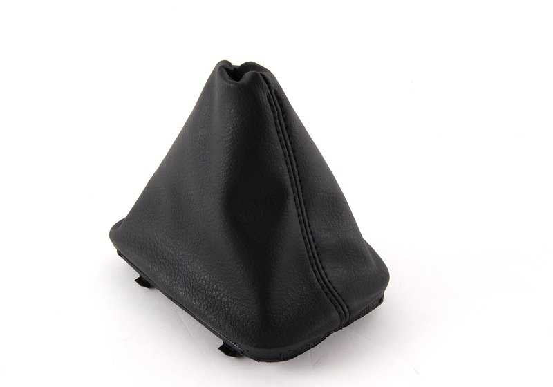 Recubrimiento de palanca de mando cuero negro OEM 25111434098 para BMW Serie 3 E46 (1998-2006). Original BMW.