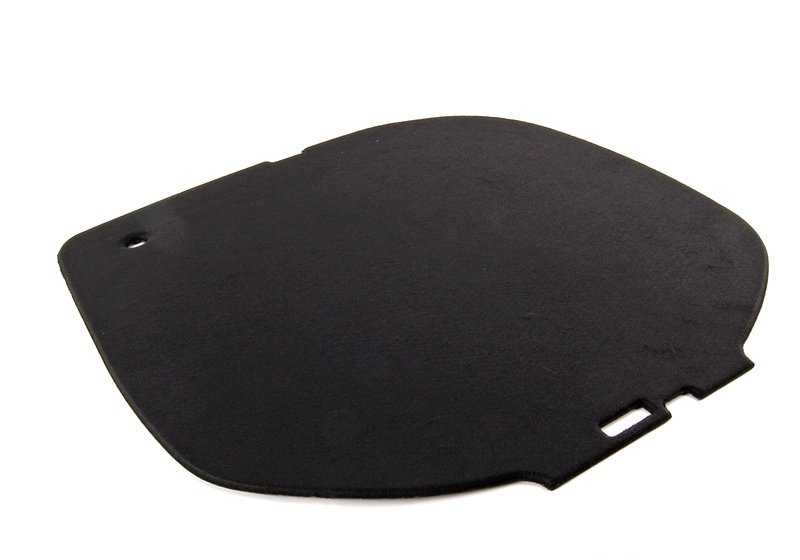 Tapa cubre hueco rueda de repuesto OEM 51477042140 para BMW E65, E66. Pieza negra original BMW. Ideal para maletero de Serie 7 (modelos 730d, 730i, 735i) con fabricación entre 2001 y 2008.