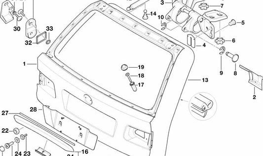 Junta tórica (O-Ring) OEM 07119906348 para BMW E39, E46, E53, E83, E85, E86. Original BMW.