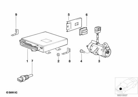 Mecanismo de controle EML OEM 12711729746 para BMW Série 8 E31 (850Ci). BMW genuíno.