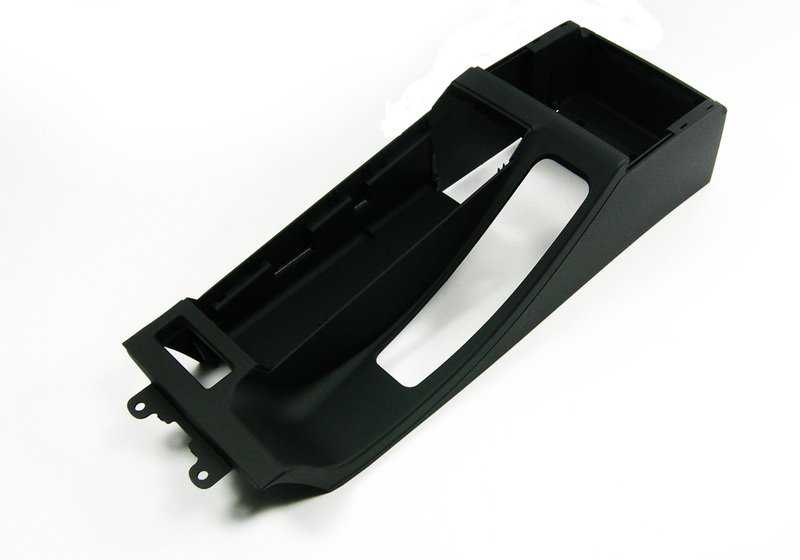 Consola apoyabrazos central OEM 51168218305 para BMW Serie 3 E46 (1997-2006). Color negro. Original BMW.